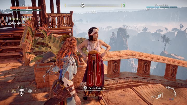 Ostatecznie trafisz do punktu w którym ślad się urywa - Horizon Zero Dawn: Zabierać bogatym (Robbing the Rich) | Południk, solucja - Horizon Zero Dawn - poradnik, solucja