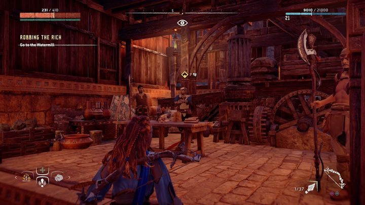 Na miejscu porozmawiaj z Kindivem - Horizon Zero Dawn: Zabierać bogatym (Robbing the Rich) | Południk, solucja - Horizon Zero Dawn - poradnik, solucja