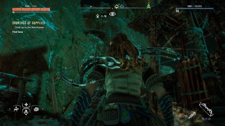 Wróć do miejsca w którym Sona zleciła ci misję, a zobaczysz, że nie ma jej tam - Horizon Zero Dawn: Braki zaopatrzenia (Shortage of Supplies) | Solucja - Horizon Zero Dawn - poradnik, solucja