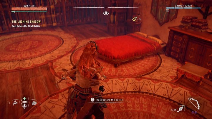Gdy porozmawiasz ze wszystkimi udaj się do domu Olina w Południku i idź spać - Horizon Zero Dawn: Wszyscy sprzymierzeńcy przybyli - jak zdobyć trofeum? - Horizon Zero Dawn - poradnik, solucja