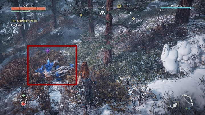 Oczywiście nie występuje ona na każdym z nich - Co to jest Niebieskierka w The Frozen Wilds? Bluegleam. - Horizon Zero Dawn - poradnik, solucja