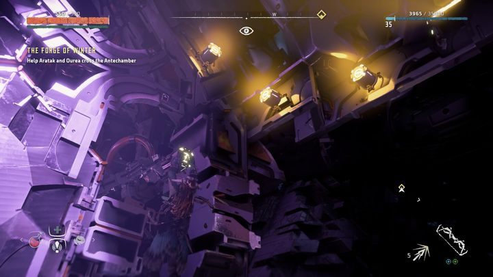 Ewentualnie możesz cofnąć się do sali, w której zaczynałeś i tam wskoczyć na skrzynię - Horizon Zero Dawn: Kocioł EPSILON (Cauldron EPSILON) - Horizon Zero Dawn - poradnik, solucja