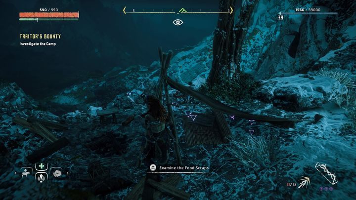 Ostatecznie znajdziesz się przy namiocie zbiega - Horizon Zero Dawn: Nagroda za zdrajcę (Traitors Bounty) | Solucja - Horizon Zero Dawn - poradnik, solucja