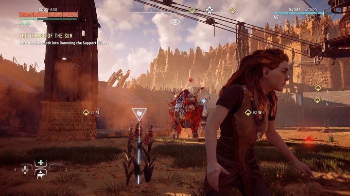 Ostatecznie Aloy zostanie zrzucona na arenę na pastwę skażonego Behemota - Horizon Zero Dawn: Groza Słońca (The Terror of the Sun) solucja - Horizon Zero Dawn - poradnik, solucja