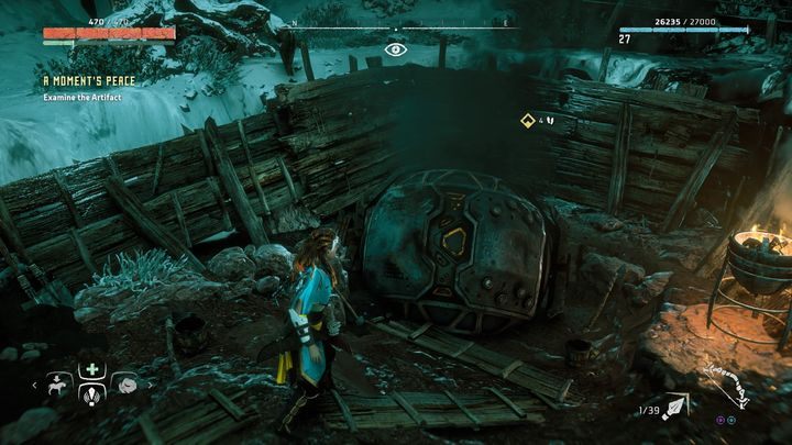 Przeskanuj artefakt za pomocą Fokusa - Horizon Zero Dawn: Chwila spokoju (A Moments Peace) | Południk, solucja - Horizon Zero Dawn - poradnik, solucja