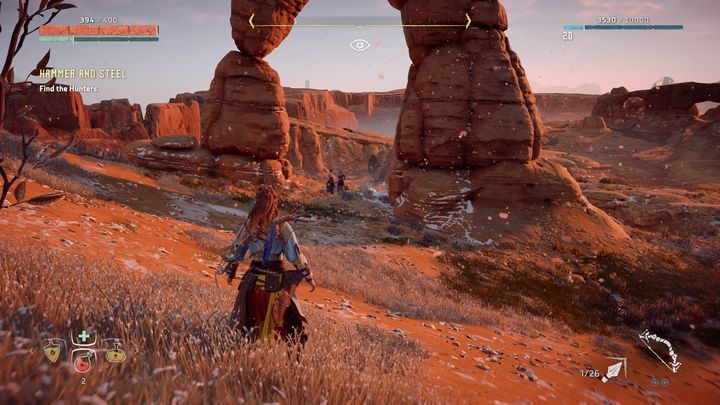 Miejsce wskazane znacznikiem zadania znajduje się daleko na północny zachód od osady, więc postaraj znaleźć sobie jakiegoś wierzchowca - Horizon Zero Dawn: Młot i stal (Hammer and Steel) | Wolnogóra, solucja - Horizon Zero Dawn - poradnik, solucja