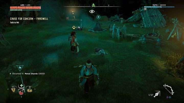 Na miejscu porozmawiaj z Nilem - Horizon Zero Dawn: Powód do zmartwień, pożegnanie (Cause for Concern, Farewell) - Horizon Zero Dawn - poradnik, solucja