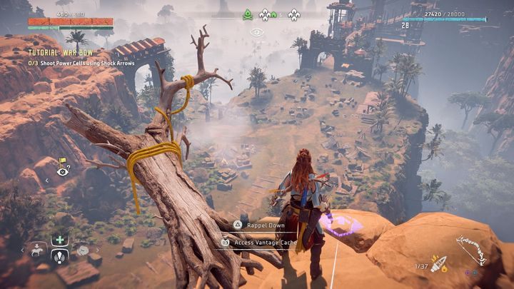 Nieopodal ogniska na przedmieściach Południka skieruj się na północ - Horizon Zero Dawn: Widokówki - lista, mapa | Kolekcje i znajdźki - Horizon Zero Dawn - poradnik, solucja
