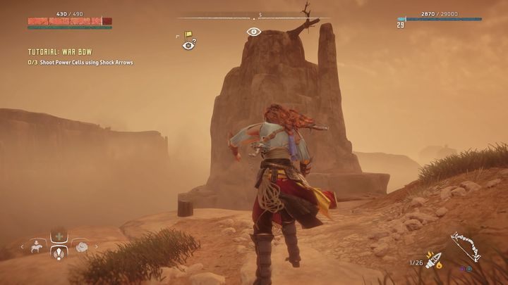 Wejdź na widoczną na obrazku skałę - Horizon Zero Dawn: Widokówki - lista, mapa | Kolekcje i znajdźki - Horizon Zero Dawn - poradnik, solucja