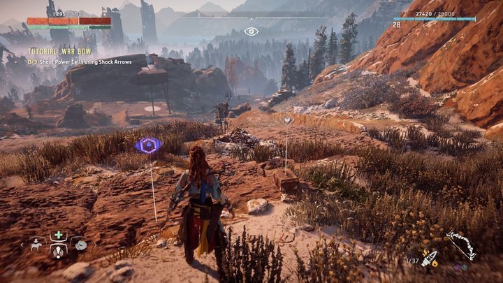 Punkt widokowy znajdziesz po prawej od pobliskiego ogniska - Horizon Zero Dawn: Widokówki - lista, mapa | Kolekcje i znajdźki - Horizon Zero Dawn - poradnik, solucja
