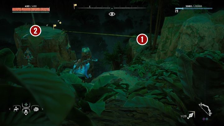 W tym przypadku kieruj się znacznikiem figurki i wybierz jedno z ognisk na masywie górskim - Horizon Zero Dawn: Banuckie figurki - lista, mapa | Kolekcje i znajdźki - Horizon Zero Dawn - poradnik, solucja