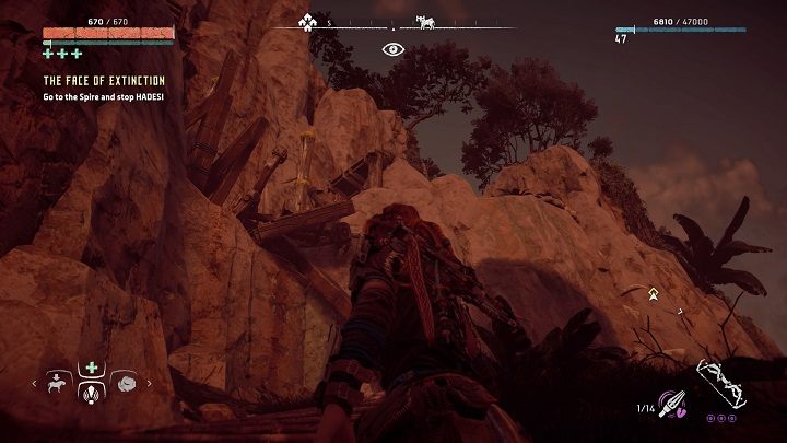 Po nim musisz wspiąć się na górę, aż do momentu gdy spotkasz swoich towarzyszy - Horizon Zero Dawn: W obliczu wymarcia, solucja - Horizon Zero Dawn - poradnik, solucja