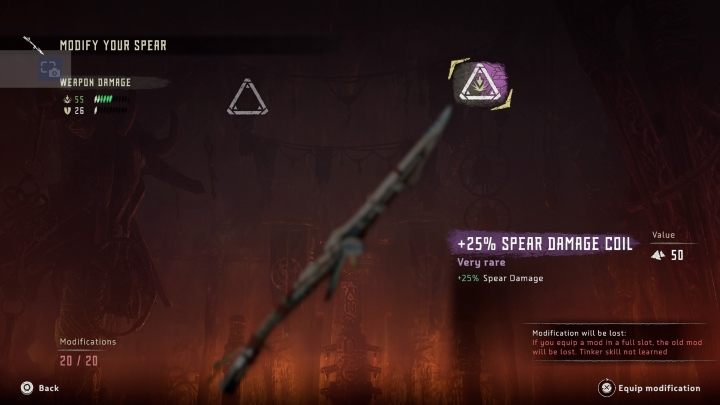 Jedyną różnicą jest to, że potrzebują one specjalnego rodzaju modyfikacji - Jak ulepszyć włócznię w The Frozen Wilds? - Horizon Zero Dawn - poradnik, solucja
