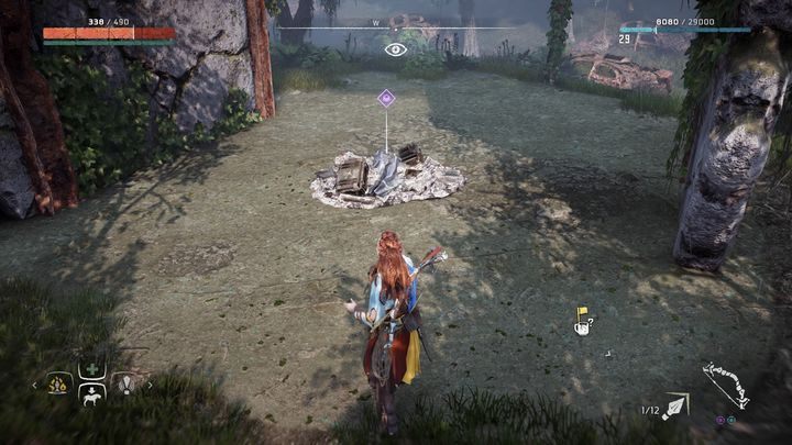 W pobliżu znajdziesz szereg zniszczonych budynków - Horizon Zero Dawn: Starożytne naczynia - lista, mapa | Kolekcje i znajdźki - Horizon Zero Dawn - poradnik, solucja