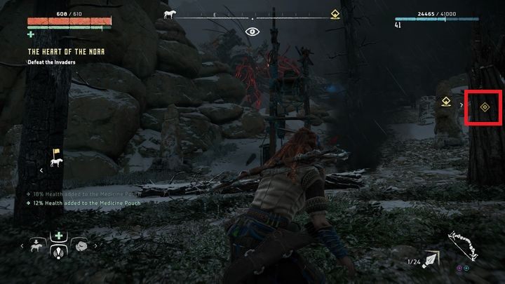 Po zakończonym starciu udaj się w górę ścieżki - Horizon Zero Dawn: Serce Nora (The Heart of the Nora), solucja - Horizon Zero Dawn - poradnik, solucja