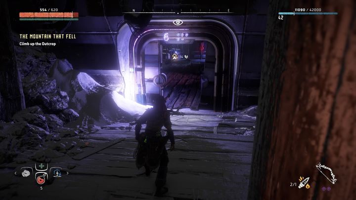W dalszej części zadania musisz wkroczyć do ruin - Horizon Zero Dawn: Góra, która upadła (The Mountain that Fell), solucja - Horizon Zero Dawn - poradnik, solucja