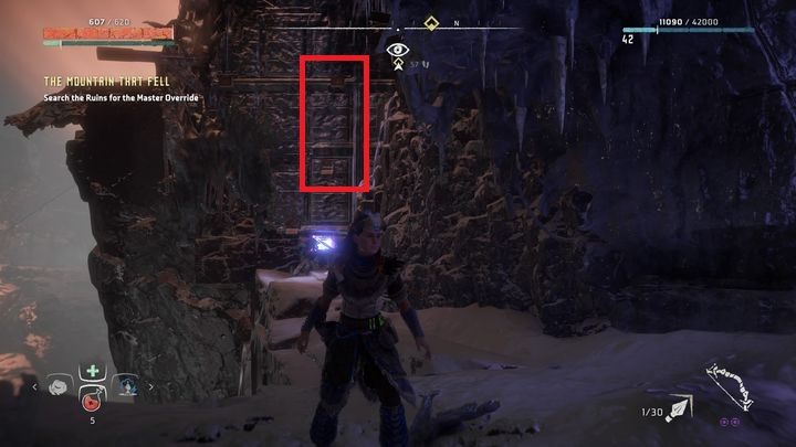 Tam uważaj, żeby nie spaść w przepaść - Horizon Zero Dawn: Góra, która upadła (The Mountain that Fell), solucja - Horizon Zero Dawn - poradnik, solucja