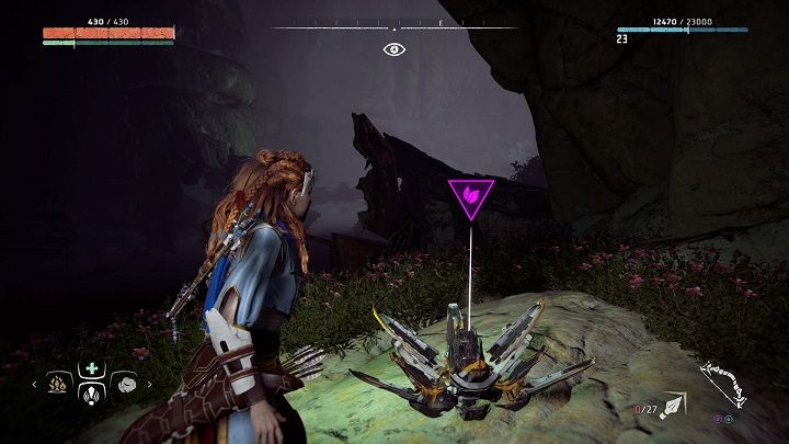 Wkrocz do drugich ruin, które znajdziesz po zewnętrznej stronie Obręczy - Horizon Zero Dawn: Metalowe Kwiaty - lista, mapa | Kolekcje i znajdźki - Horizon Zero Dawn - poradnik, solucja