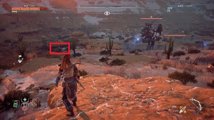 Kwiat znajdziesz w centrum siedliska Gromoszczęków - Horizon Zero Dawn: Metalowe Kwiaty - lista, mapa | Kolekcje i znajdźki - Horizon Zero Dawn - poradnik, solucja