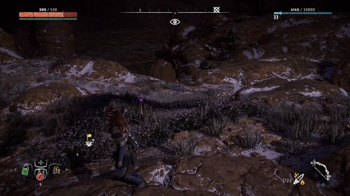 Od najbliższego ogniska kieruj się w stronę znacznika - Horizon Zero Dawn: Metalowe Kwiaty - lista, mapa | Kolekcje i znajdźki - Horizon Zero Dawn - poradnik, solucja