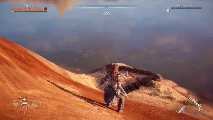 W tym wypadku znacznik dokładnie wskazuje położenie kwiatu - Horizon Zero Dawn: Metalowe Kwiaty - lista, mapa | Kolekcje i znajdźki - Horizon Zero Dawn - poradnik, solucja