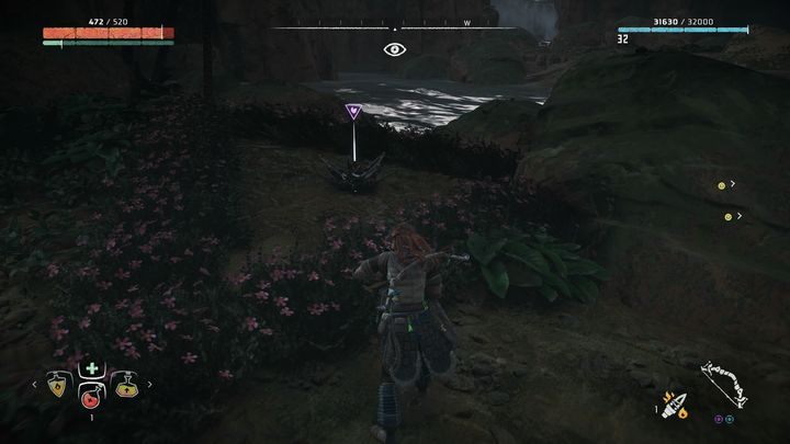 Kwiat znajdziesz w centrum siedliska Nadymaczy - Horizon Zero Dawn: Metalowe Kwiaty - lista, mapa | Kolekcje i znajdźki - Horizon Zero Dawn - poradnik, solucja