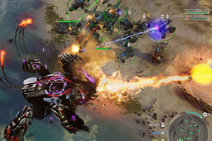 Skarabeusz to ciężki przeciwnik, ale samotnie nie ma szans z duża armią. - Misja 7: Z głębin - Halo Wars 2 - poradnik do gry
