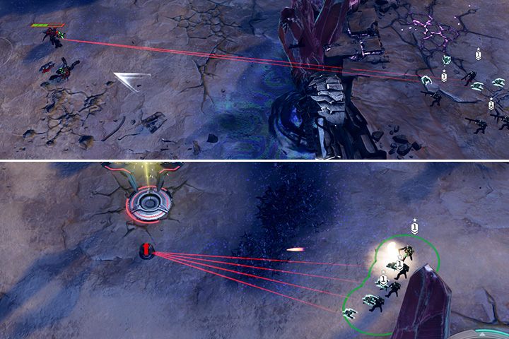 Snajperzy potrafią rozprawić się z wrogiem utrzymując bezpieczny dystans. Wykrywają też miny oraz jednostki niewidzialne. - Misja 9: Pod osłoną ciemności - Halo Wars 2 - poradnik do gry