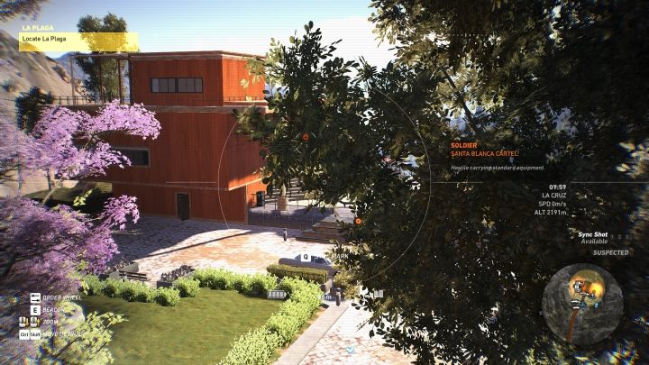Gdy dotrzesz na miejsce, w którym znajduje się La Plaga, spotkasz kilku przeciwników przed budynkami - La Cruz | Szefowie w Ghost Recon Wildlands - Tom Clancys Ghost Recon: Wildlands - poradnik do gry