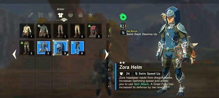 Zora Armor - ten pancerz zdobędziesz w trakcie wykonywania głównego wątku fabularnego w Zoras Domain - Wszystkie armor sety w The Legend of Zelda: Breath of the Wild - The Legend of Zelda: Breath of the Wild - poradnik do gry