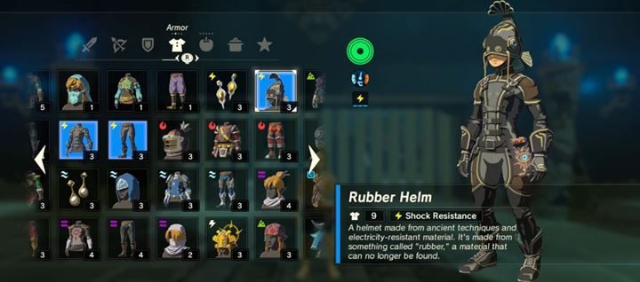 Rubber Helm - Udaj się Lakeside Stable i ukończ zadanie poboczne Thunder Magnet, by zdobyć hełm - Wszystkie armor sety w The Legend of Zelda: Breath of the Wild - The Legend of Zelda: Breath of the Wild - poradnik do gry