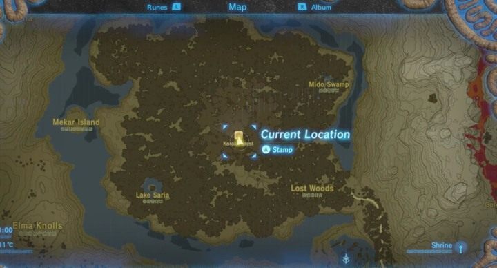 Oto lokalizacja Master Sworda na mapie świata gry. - Jak zdobyć Master Sword w The Legend of Zelda: Breath of the Wild? - The Legend of Zelda: Breath of the Wild - poradnik do gry