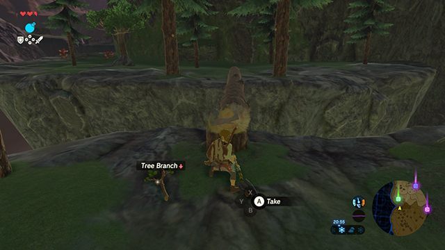 Zetnij drzewo aby stworzyć kładkę - The Isolated Plateau | Zadania główne w Zelda: Breath of the Wild - The Legend of Zelda: Breath of the Wild - poradnik do gry