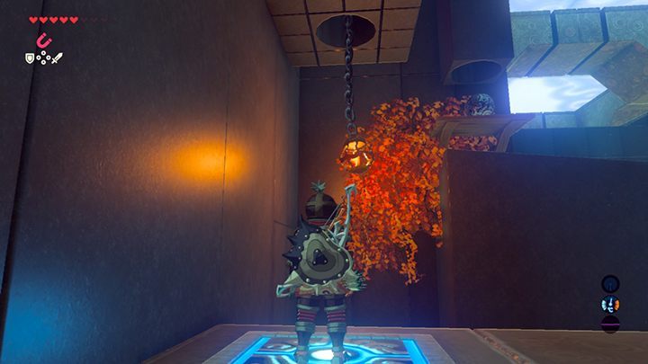 Jak w przypadku większości świątyń w tym regionie, i w tym przypadku musisz używać ognia - Eldin Tower | Zadania główne w Zelda: Breath of the Wild - The Legend of Zelda: Breath of the Wild - poradnik do gry