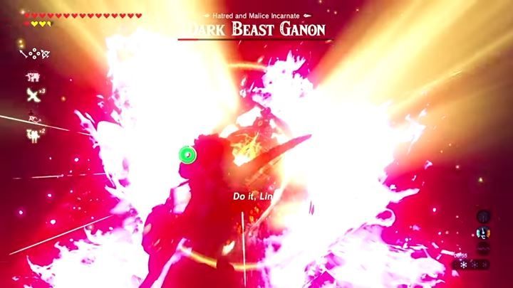 Na koniec walki użyj wiru powietrza i oddaj strzał w oko na grzbiecie wroga. - Dark Beast Ganon w Zelda: Breath of the Wild - The Legend of Zelda: Breath of the Wild - poradnik do gry