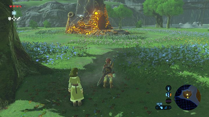 Dojdź do świątyni tak, aby nie zniszczyć kwiatów - Świątynie (Shrines) w Dueling Peaks Tower | Zelda: Breath of the Wild - The Legend of Zelda: Breath of the Wild - poradnik do gry
