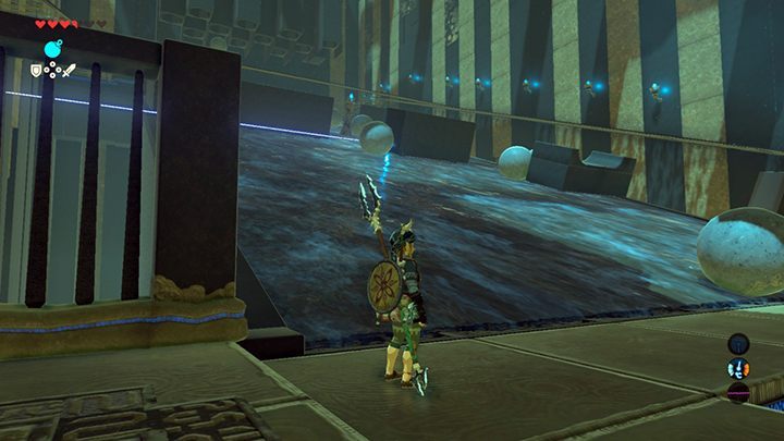 Musisz dostać się na samą górę, uważając na toczące się kamienie - Świątynie (Shrines) w Lanayru Tower | Zelda: Breath of the Wild - The Legend of Zelda: Breath of the Wild - poradnik do gry