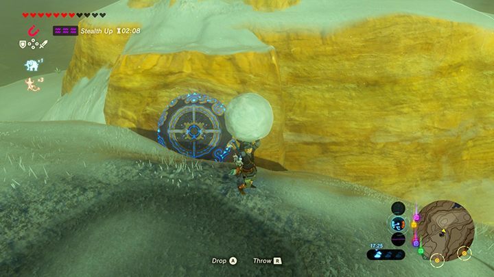 Ustaw się tak, aby cień kuli padł na górę po drugiej stronie - Wasteland Tower | Świątynie w Zelda: Breath of the Wild - The Legend of Zelda: Breath of the Wild - poradnik do gry