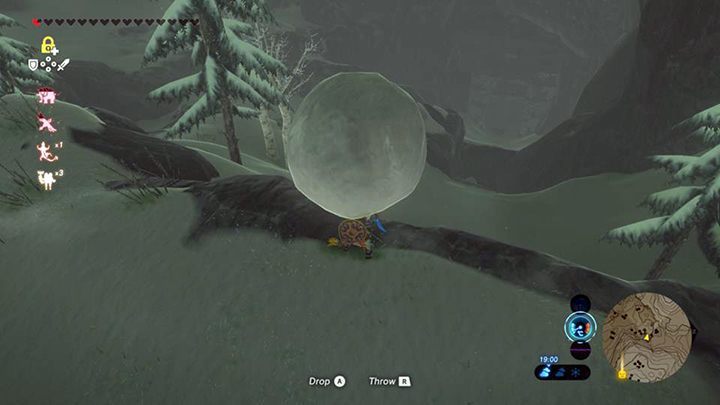 Zrzuć kulę, aby uderzyła w drzwi - Hebra Tower świątynie - shrines w Zelda: Breath of the Wild - The Legend of Zelda: Breath of the Wild - poradnik do gry