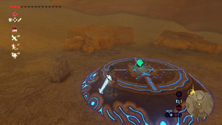 Połóż na podwyższeniu Luminous Stone - Gerudo Tower Region świątynie - shrines w Zelda Breath of the Wild - The Legend of Zelda: Breath of the Wild - poradnik do gry
