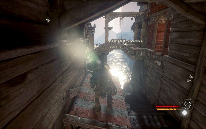Niższymi poziomami miasta łatwiej będzie przedostać się na łódkę - Ucieczka łodzią | Misja 5 - W pułapce | Opis przejścia Styx Shards of Darkness - Styx: Shards of Darkness - poradnik do gry