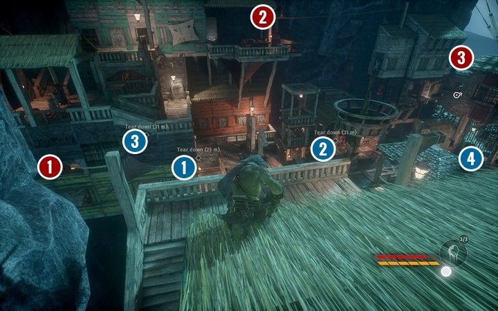 Teraz w pobliżu rynku zejdź liną do żółtego domu (1) - Miasto złodziei | Misja 1 - Objawienie | Opis przejścia Styx Shards of Darkness - Styx: Shards of Darkness - poradnik do gry