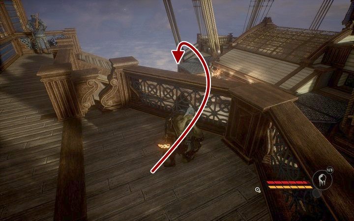 Zeskocz na rufia na najniższe dostępne piętro, a będziesz niemal u celu - Promy dyplomatyczne | Misja 1 - Objawienie | Opis przejścia Styx - Styx: Shards of Darkness - poradnik do gry