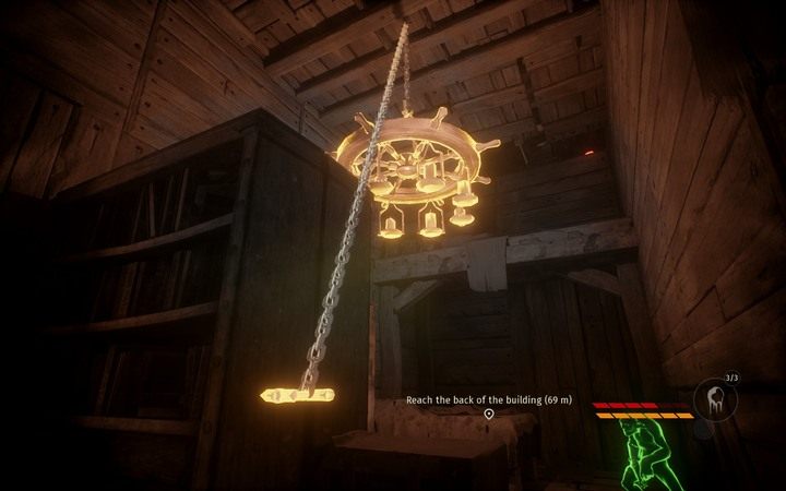 Żyrandol to klasyczna pułapka -robi dużo huku, ale może zabić przeciwnika i wyłacza światło w pomieszczeniu - Porady ogólne i interfejs | Porady | Styx Shards of Darkness - Styx: Shards of Darkness - poradnik do gry