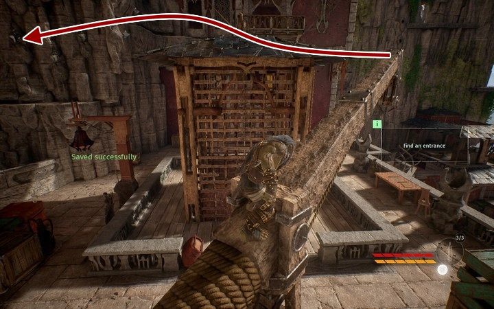 Znów wskocz na dźwig, gdy elf poniżej ciebie nie będzie nań spoglądał - Przedostań się przez bramę | Misja 2 - Korrangar | Opis przejścia Styx - Styx: Shards of Darkness - poradnik do gry