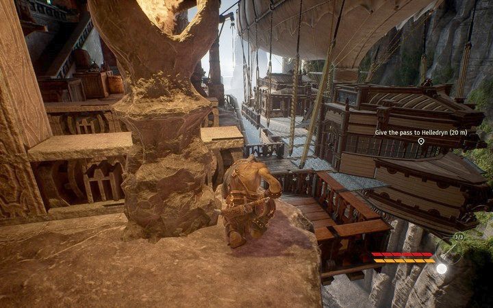 Możesz obejść statek po pokładzie, by pogadać z Helledryn przez drzwi - Zdobądź przepustkę | Misja 2 - Korrangar | Opis przejścia Styx - Styx: Shards of Darkness - poradnik do gry