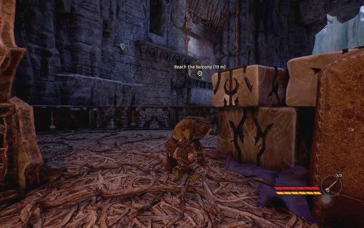 Po skałach dotrzesz na balkon, łatwizna - Przejdź na balkon w kwaterach | Misja 2 - Korrangar | Opis przejścia Styx - Styx: Shards of Darkness - poradnik do gry