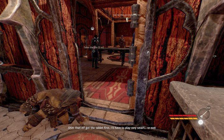 Jeden ze znaków ma przy sobie strażnik - Skład bursztynu i ucieczka | Misja 2 - Korrangar | Opis przejścia Styx - Styx: Shards of Darkness - poradnik do gry