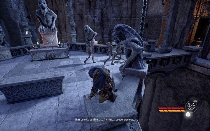 Idź za elfami, uważaj jednak na jednego stojącego przy wejściu - Skład bursztynu i ucieczka | Misja 2 - Korrangar | Opis przejścia Styx - Styx: Shards of Darkness - poradnik do gry
