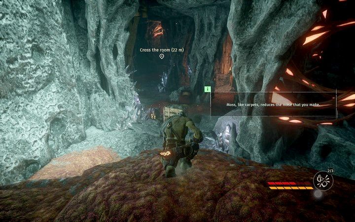 Mech amortyzuje częściowo upadki i tłumi dźwięk poruszania się - Kopalnia | Misja 4 - Co zostało ukryte | Opis przejścia Styx Shards of Darkness - Styx: Shards of Darkness - poradnik do gry